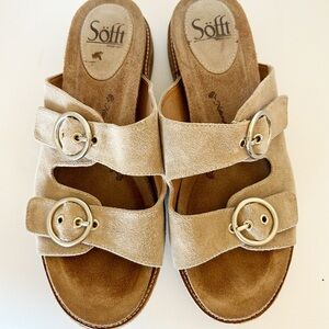 SOFFT slip on Brooklyn Suede sandals Tan 8